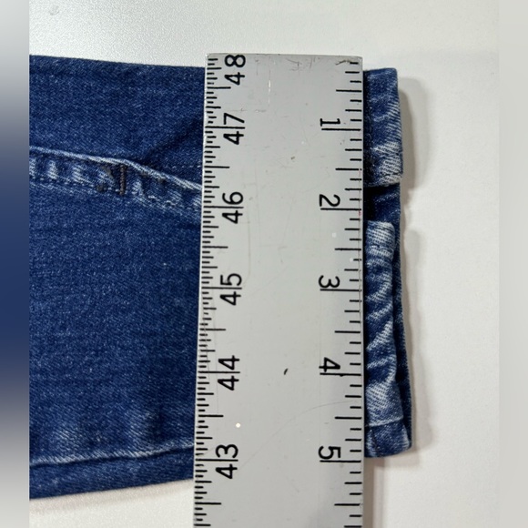 REVOLVE Jeans AMO High Rise Twist Crop Blue Denim in Sweetheart Wash SZ 27 NEW! - Picture 16 of 16